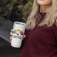 Funny Low Cortisol Stress Meter Tumbler Cup Low Medium High Anxiety Humor