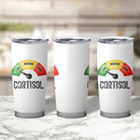 Funny Low Cortisol Stress Meter Tumbler Cup Low Medium High Anxiety Humor