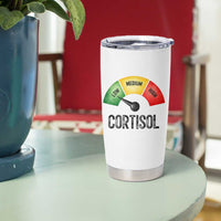 Funny Low Cortisol Stress Meter Tumbler Cup Low Medium High Anxiety Humor