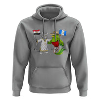 Egypt and Guatemala Friendship Heritage Pride Hoodie Cute Cat and Quetzal Holding Flag