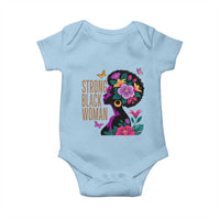 Strong Black Woman Floral Afro Baby Onesie Empowering Black Queen Pride Celebrating Melanin and Strength