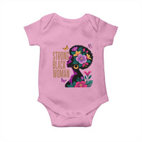 Strong Black Woman Floral Afro Baby Onesie Empowering Black Queen Pride Celebrating Melanin and Strength