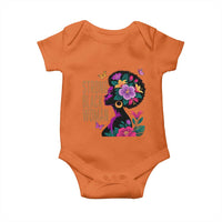 Strong Black Woman Floral Afro Baby Onesie Empowering Black Queen Pride Celebrating Melanin and Strength