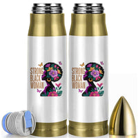 Strong Black Woman Floral Afro Bullet Tumbler Empowering Black Queen Pride Celebrating Melanin and Strength