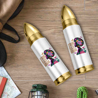 Strong Black Woman Floral Afro Bullet Tumbler Empowering Black Queen Pride Celebrating Melanin and Strength