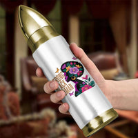 Strong Black Woman Floral Afro Bullet Tumbler Empowering Black Queen Pride Celebrating Melanin and Strength