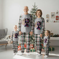 Strong Black Woman Floral Afro Plaid Pajama Set Empowering Black Queen Pride Celebrating Melanin and Strength
