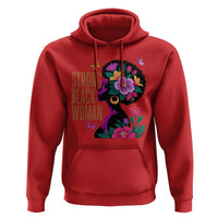 Strong Black Woman Floral Afro Hoodie Empowering Black Queen Pride Celebrating Melanin and Strength