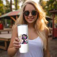 Strong Black Woman Floral Afro Skinny Tumbler Empowering Black Queen Pride Celebrating Melanin and Strength