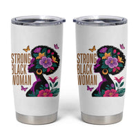 Strong Black Woman Floral Afro Tumbler Cup Empowering Black Queen Pride Celebrating Melanin and Strength