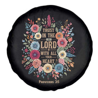 Trust in the Lord Proverbs 3:5 Floral Christian Spare Tire Cover Inspirational Bible Verse
