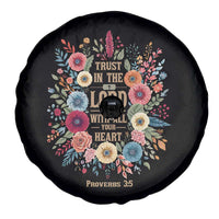 Trust in the Lord Proverbs 3:5 Floral Christian Spare Tire Cover Inspirational Bible Verse
