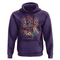 Trust in the Lord Proverbs 3:5 Floral Christian Hoodie Inspirational Bible Verse