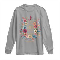 Trust in the Lord Proverbs 3:5 Floral Christian Long Sleeve Shirt Inspirational Bible Verse