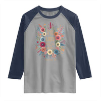 Trust in the Lord Proverbs 3:5 Floral Christian Raglan Shirt Inspirational Bible Verse