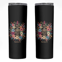 Trust in the Lord Proverbs 3:5 Floral Christian Skinny Tumbler Inspirational Bible Verse