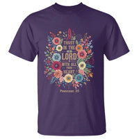 Trust in the Lord Proverbs 3:5 Floral Christian T Shirt Inspirational Bible Verse