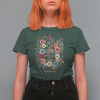 Trust in the Lord Proverbs 3:5 Floral Christian T Shirt For Women Inspirational Bible Verse