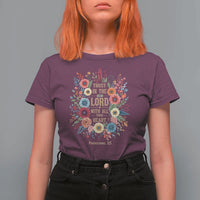 Trust in the Lord Proverbs 3:5 Floral Christian T Shirt For Women Inspirational Bible Verse