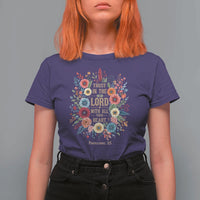 Trust in the Lord Proverbs 3:5 Floral Christian T Shirt For Women Inspirational Bible Verse