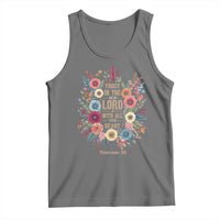 Trust in the Lord Proverbs 3:5 Floral Christian Tank Top Inspirational Bible Verse