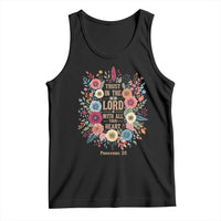 Trust in the Lord Proverbs 3:5 Floral Christian Tank Top Inspirational Bible Verse