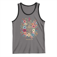 Trust in the Lord Proverbs 3:5 Floral Christian Tank Top Inspirational Bible Verse