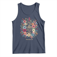 Trust in the Lord Proverbs 3:5 Floral Christian Tank Top Inspirational Bible Verse
