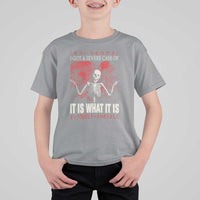 Dark Japanese Aesthetic Skeleton Meme Graphic T Shirt For Kid I Got a Severe Case of It Is What It Is