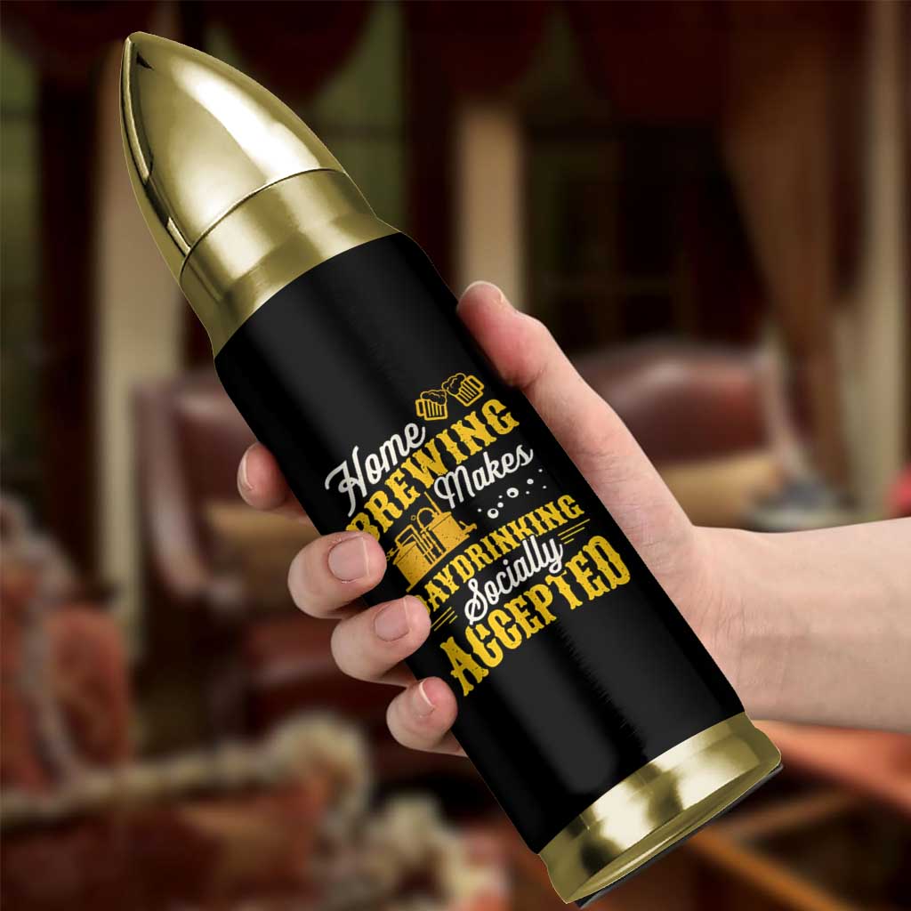 Funny Craft Crew Beer Homebrewers Bullet Tumbler Home Brewing Makes Day Drinking Socially Accepted Brewery Fans