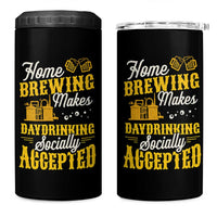 Funny Craft Crew Beer Homebrewers 4 in 1 Can Cooler Tumbler Home Brewing Makes Day Drinking Socially Accepted Brewery Fans