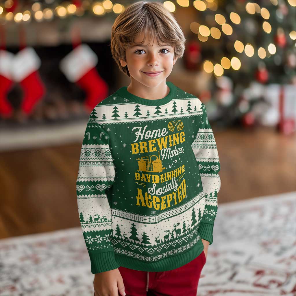 Funny Craft Crew Beer Homebrewers Ugly Christmas Sweater Home Brewing Makes Day Drinking Socially Accepted Brewery Fans