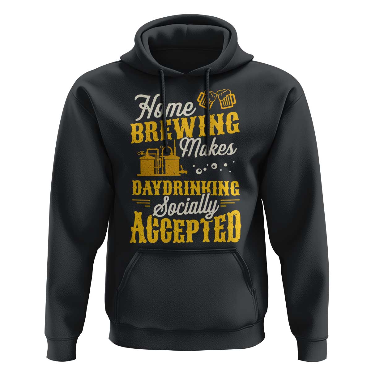 Funny Craft Crew Beer Homebrewers Hoodie Home Brewing Makes Day Drinking Socially Accepted Brewery Fans