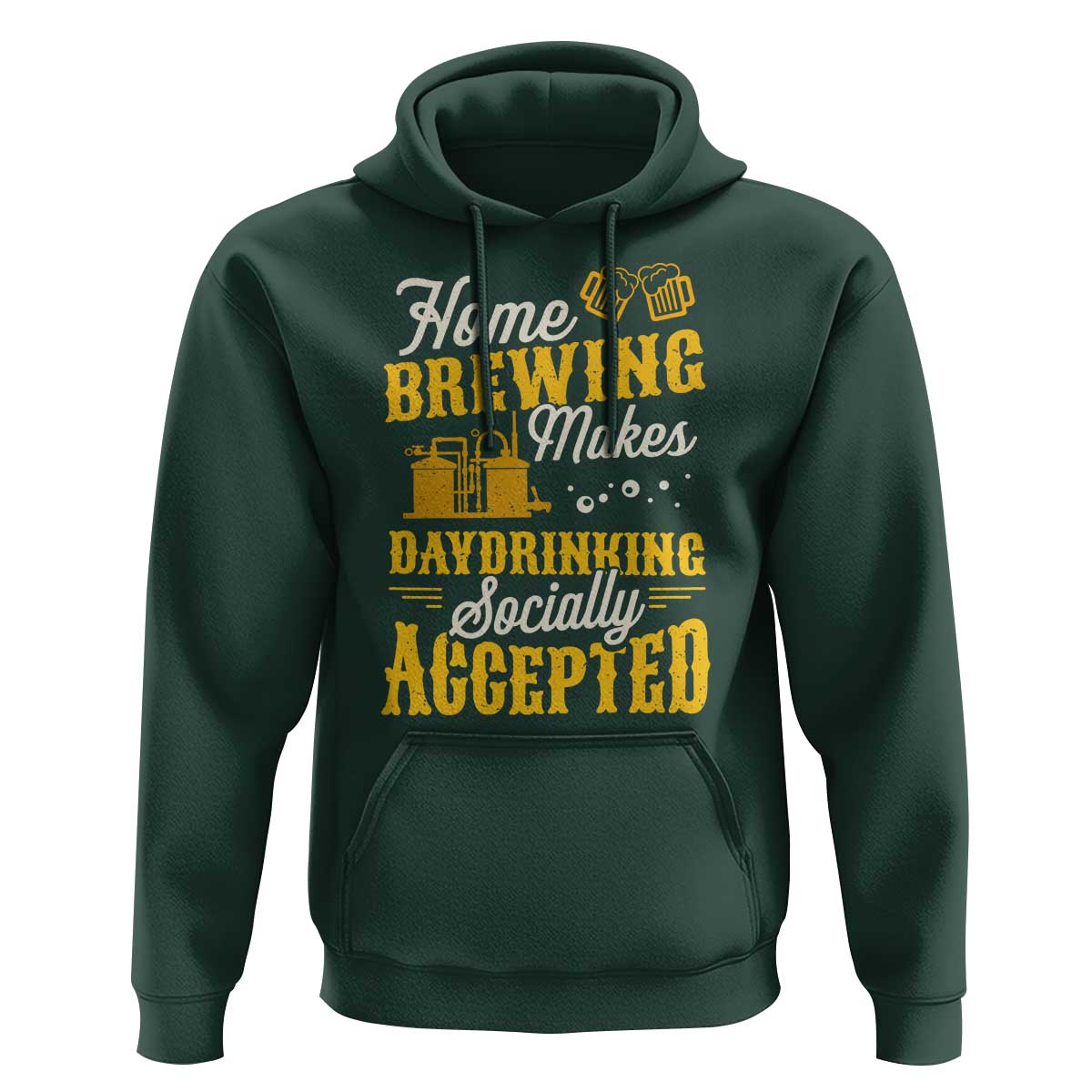 Funny Craft Crew Beer Homebrewers Hoodie Home Brewing Makes Day Drinking Socially Accepted Brewery Fans