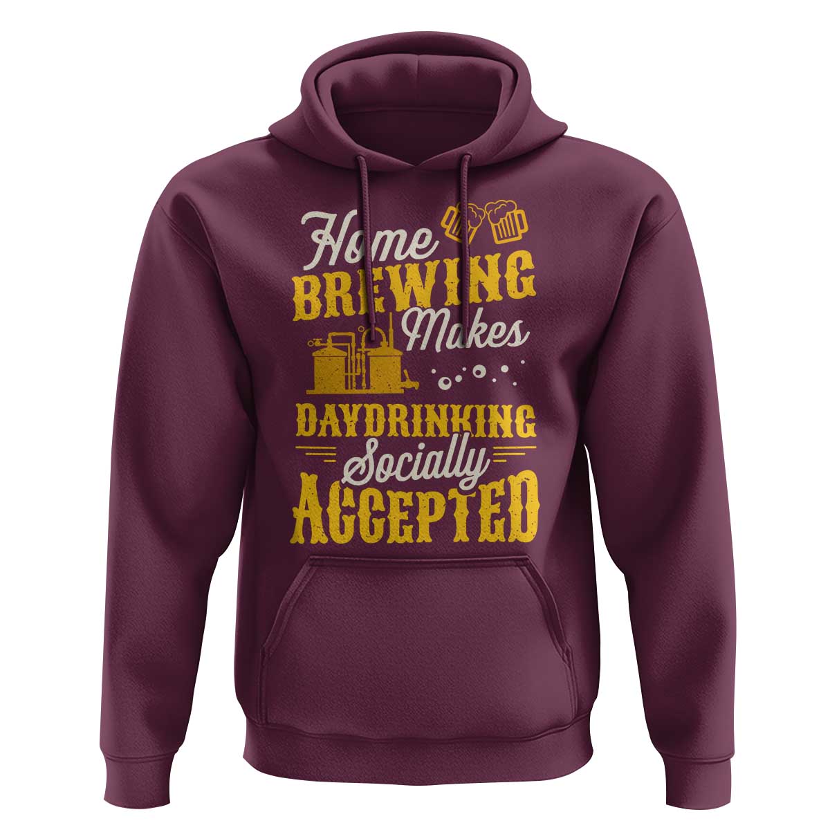 Funny Craft Crew Beer Homebrewers Hoodie Home Brewing Makes Day Drinking Socially Accepted Brewery Fans