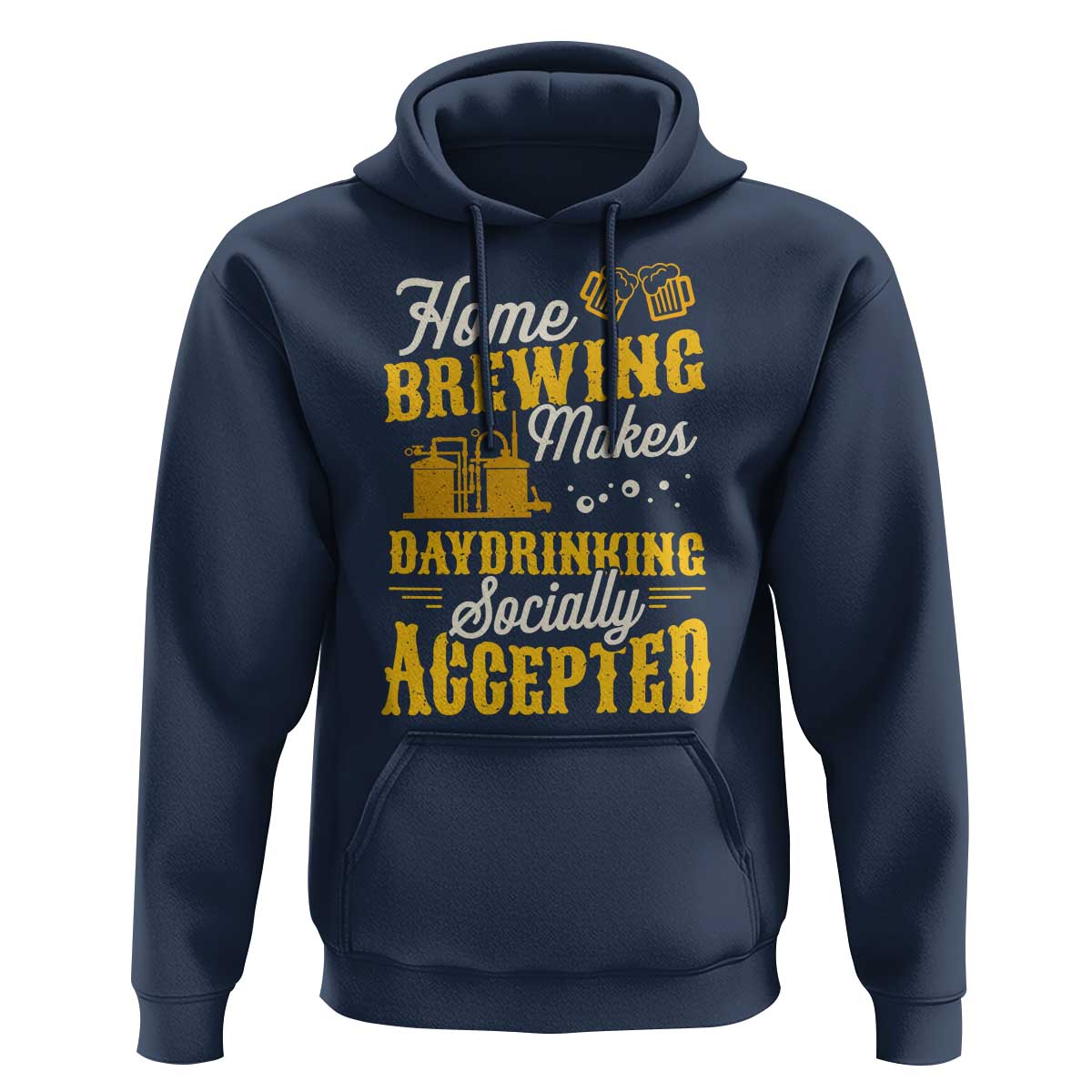 Funny Craft Crew Beer Homebrewers Hoodie Home Brewing Makes Day Drinking Socially Accepted Brewery Fans