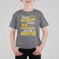 Funny Craft Crew Beer Homebrewers T Shirt For Kid Home Brewing Makes Day Drinking Socially Accepted Brewery Fans