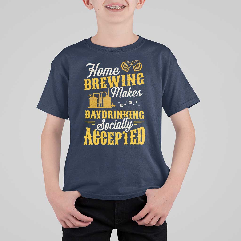 Funny Craft Crew Beer Homebrewers T Shirt For Kid Home Brewing Makes Day Drinking Socially Accepted Brewery Fans