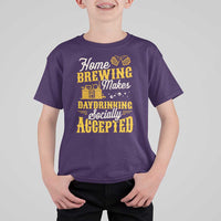 Funny Craft Crew Beer Homebrewers T Shirt For Kid Home Brewing Makes Day Drinking Socially Accepted Brewery Fans
