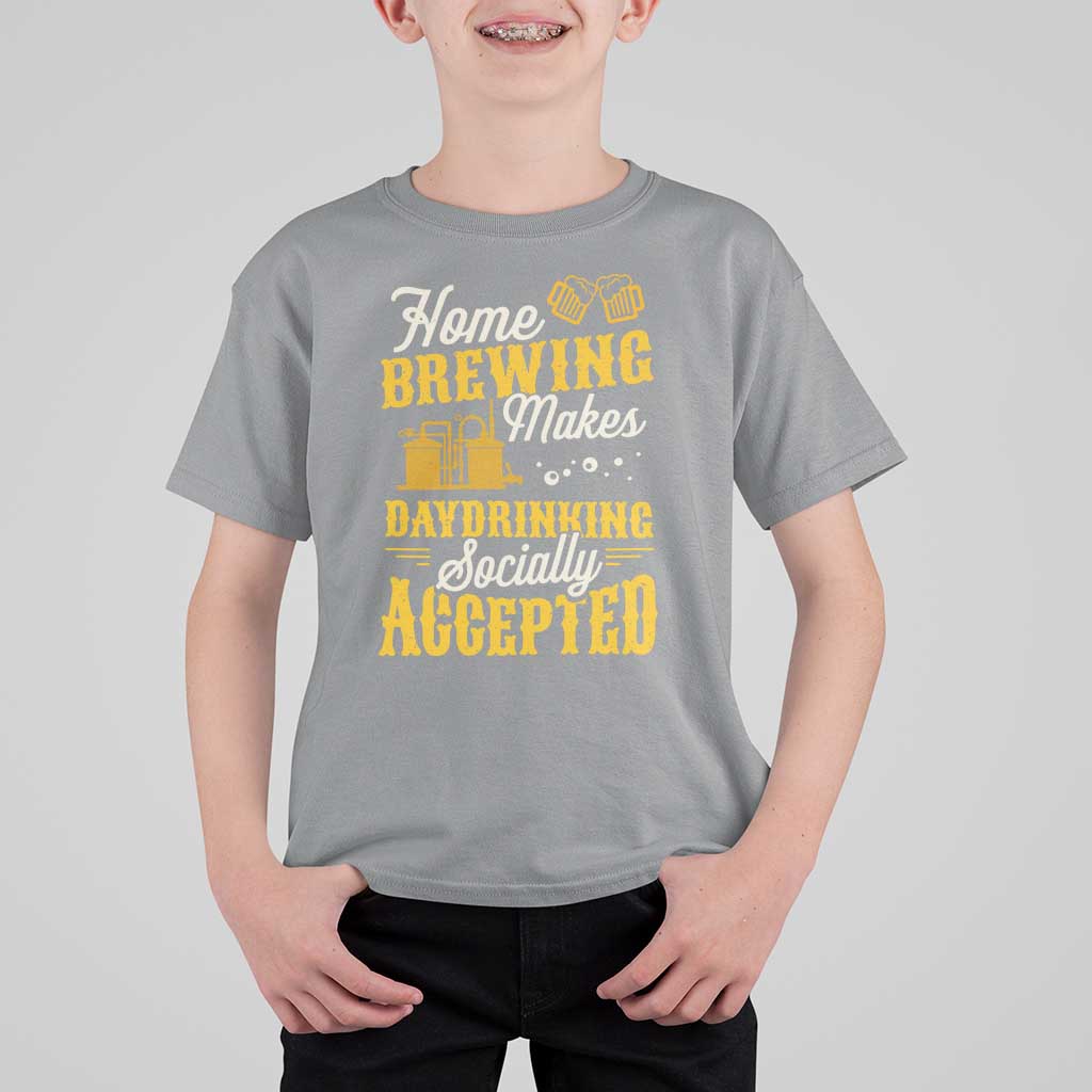 Funny Craft Crew Beer Homebrewers T Shirt For Kid Home Brewing Makes Day Drinking Socially Accepted Brewery Fans