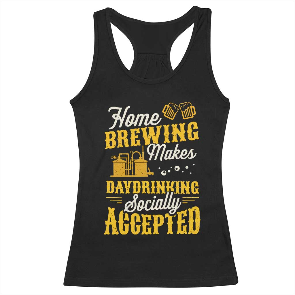 Funny Craft Crew Beer Homebrewers Racerback Tank Top Home Brewing Makes Day Drinking Socially Accepted Brewery Fans