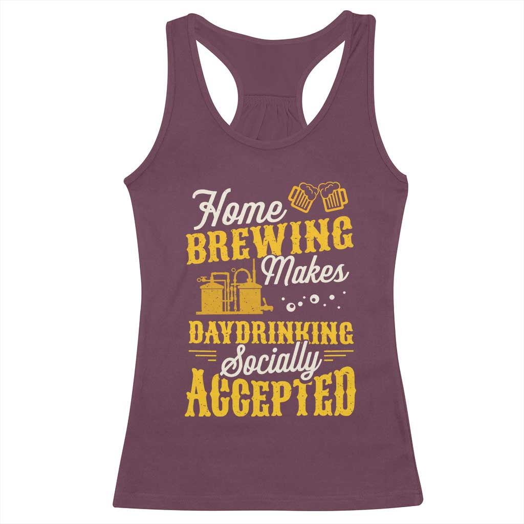 Funny Craft Crew Beer Homebrewers Racerback Tank Top Home Brewing Makes Day Drinking Socially Accepted Brewery Fans