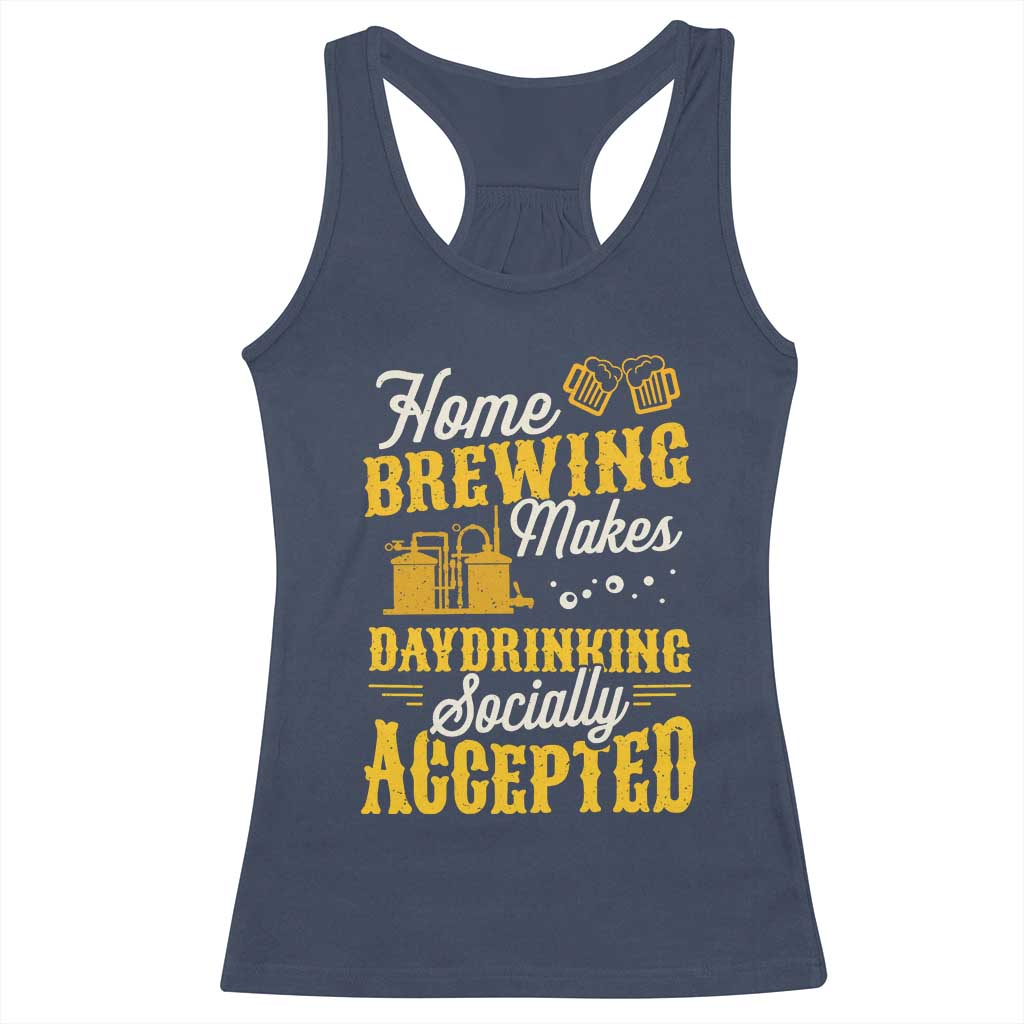 Funny Craft Crew Beer Homebrewers Racerback Tank Top Home Brewing Makes Day Drinking Socially Accepted Brewery Fans