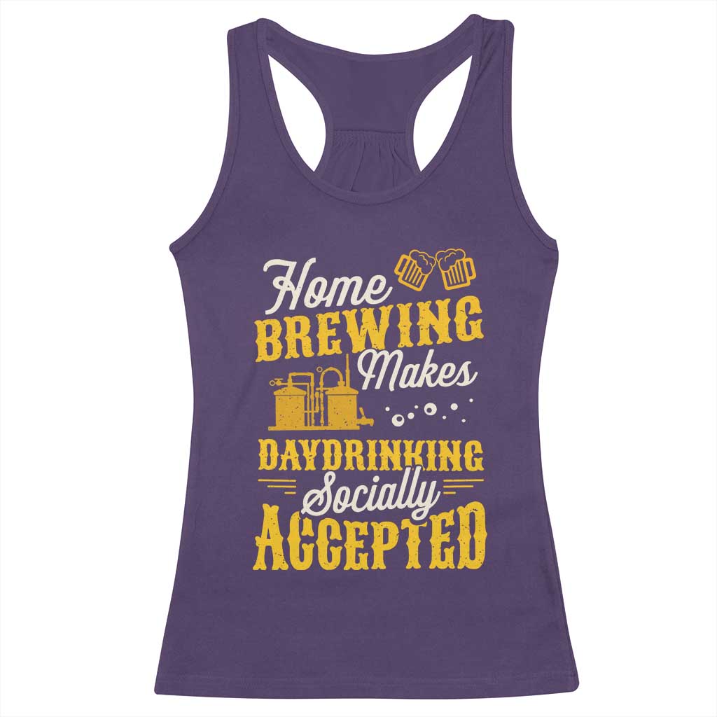 Funny Craft Crew Beer Homebrewers Racerback Tank Top Home Brewing Makes Day Drinking Socially Accepted Brewery Fans