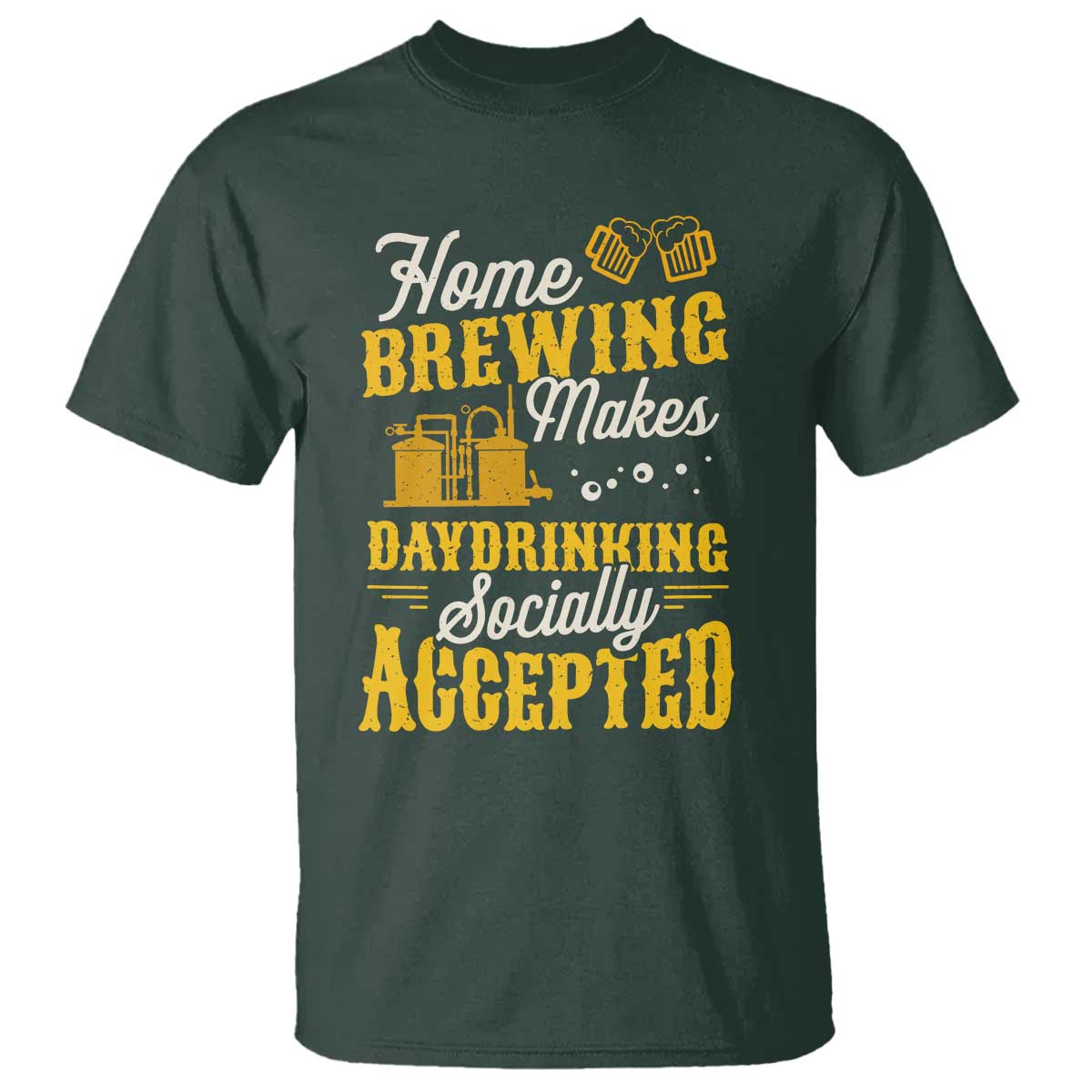 Funny Craft Crew Beer Homebrewers T Shirt Home Brewing Makes Day Drinking Socially Accepted Brewery Fans