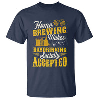 Funny Craft Crew Beer Homebrewers T Shirt Home Brewing Makes Day Drinking Socially Accepted Brewery Fans