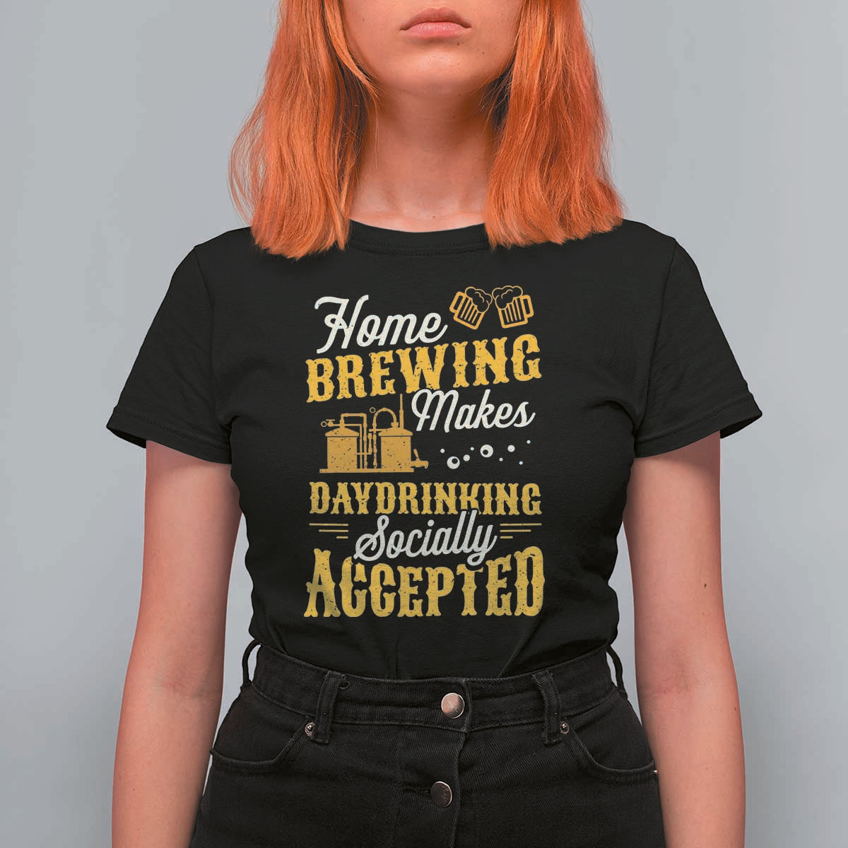 Funny Craft Crew Beer Homebrewers T Shirt For Women Home Brewing Makes Day Drinking Socially Accepted Brewery Fans