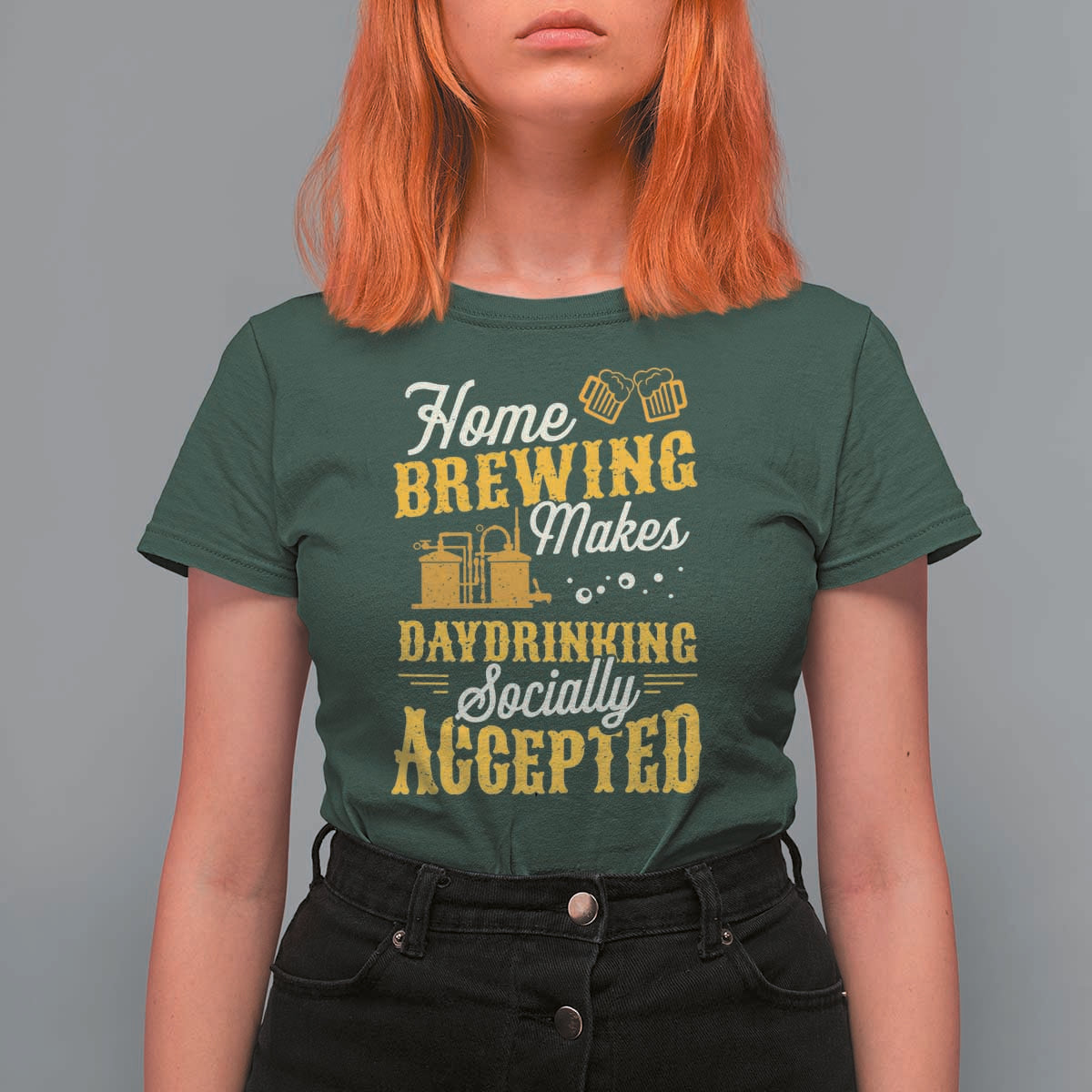 Funny Craft Crew Beer Homebrewers T Shirt For Women Home Brewing Makes Day Drinking Socially Accepted Brewery Fans