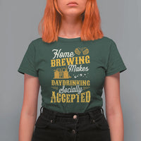 Funny Craft Crew Beer Homebrewers T Shirt For Women Home Brewing Makes Day Drinking Socially Accepted Brewery Fans