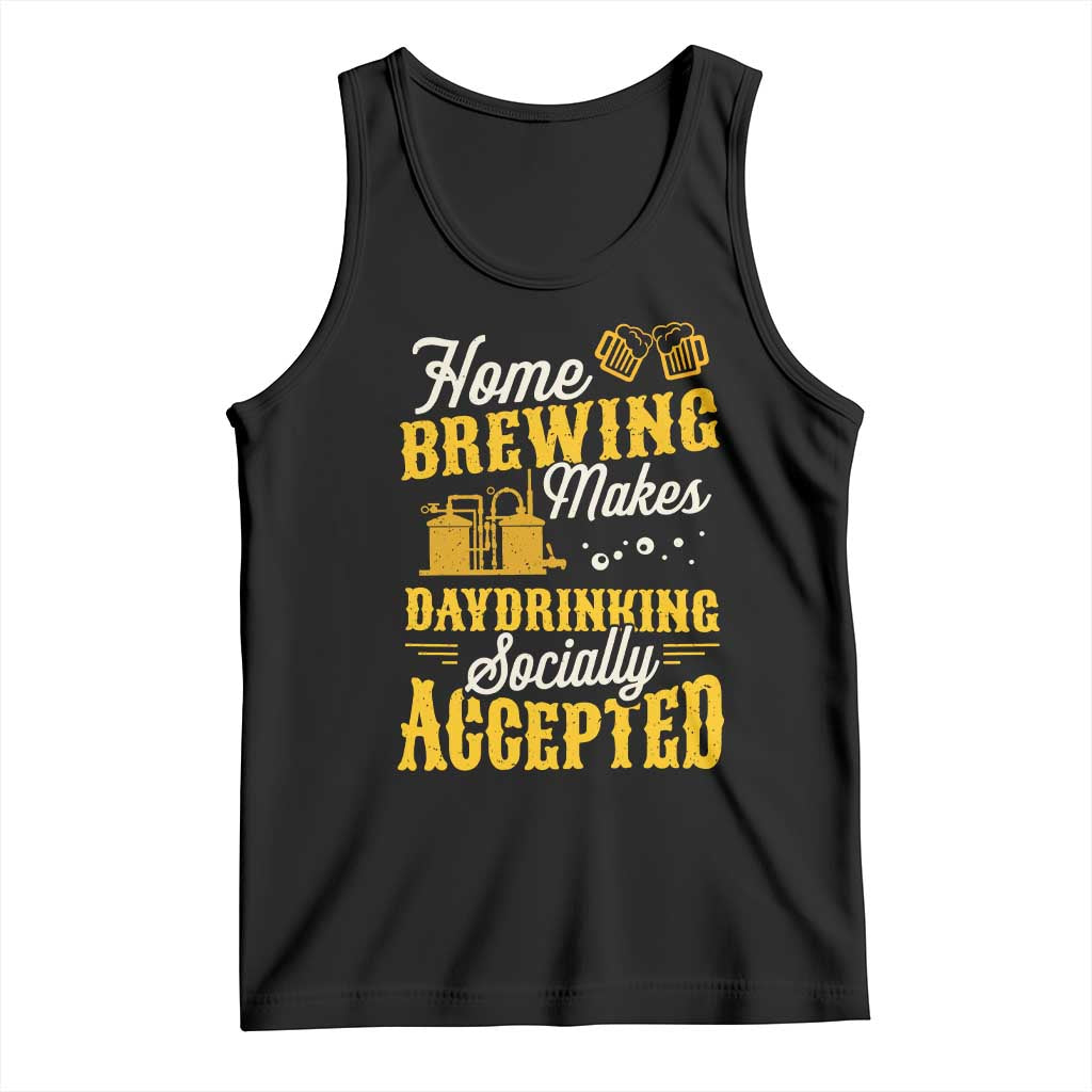 Funny Craft Crew Beer Homebrewers Tank Top Home Brewing Makes Day Drinking Socially Accepted Brewery Fans
